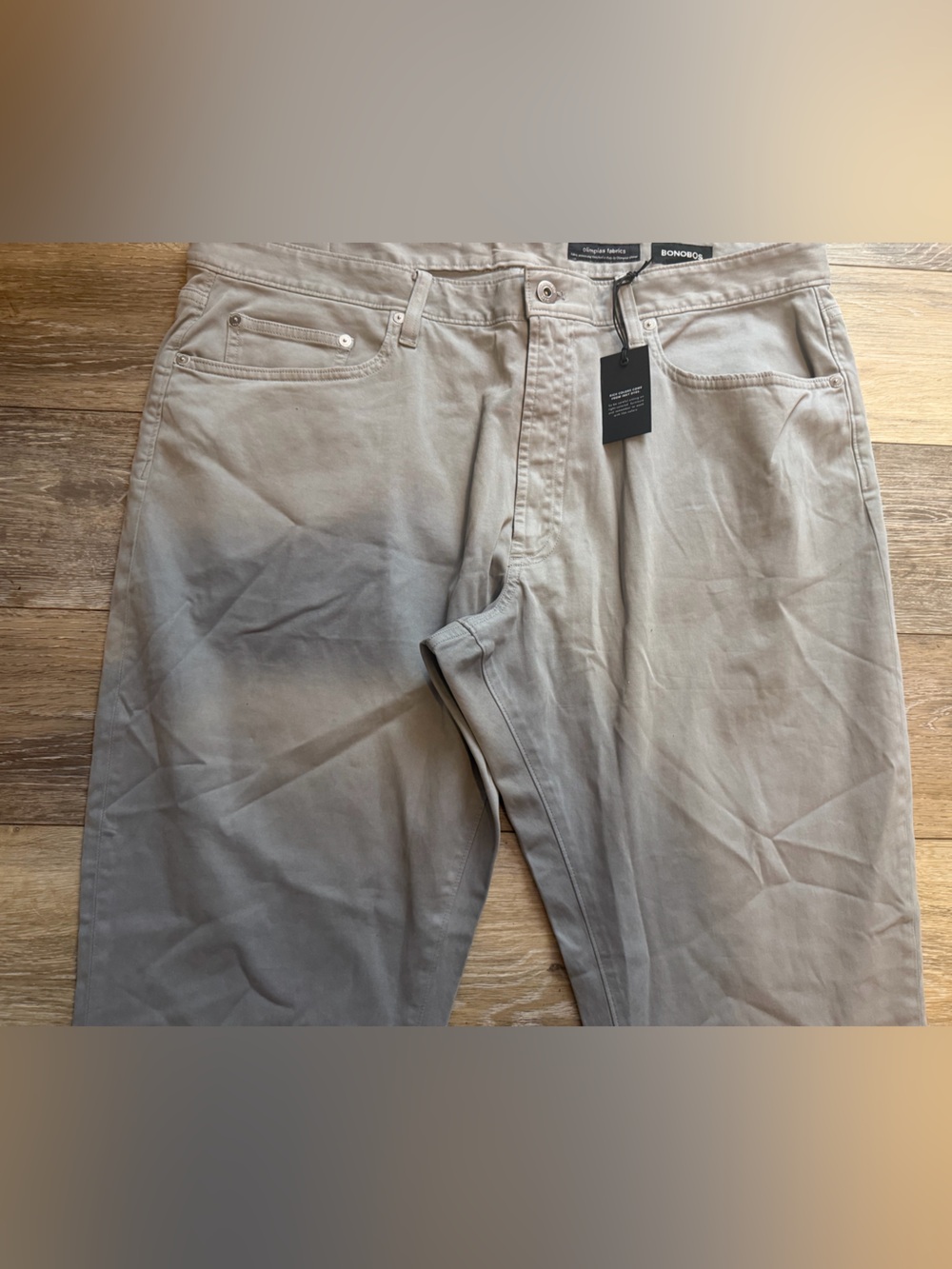 Bonobos Olimpias Fabric Slim Stretch in Light  gray 38/30-NWT